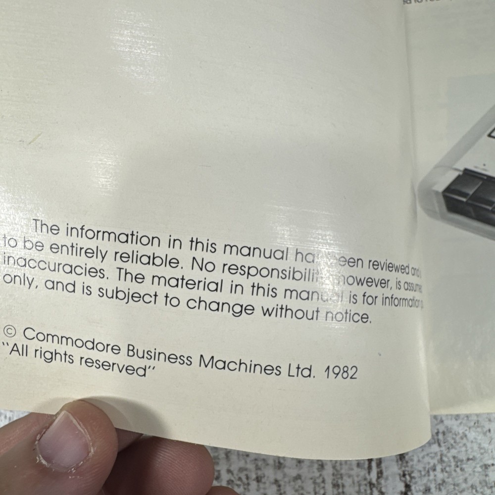 C2N CASSETTE UNIT OPERATING INSTRUCTIONS vintage Commodore Computer manual