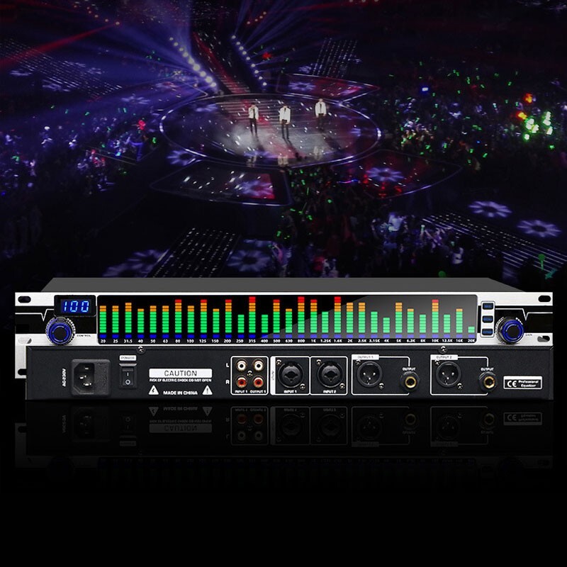 EQ111 31-band Digital Equalizer Spectrum Display DSP Processor for Stage 220V ot