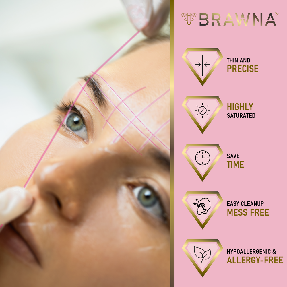 BRAWNA 2 PC Mapping String for Eyebrow & Lip Measuring - PMU Supplies
