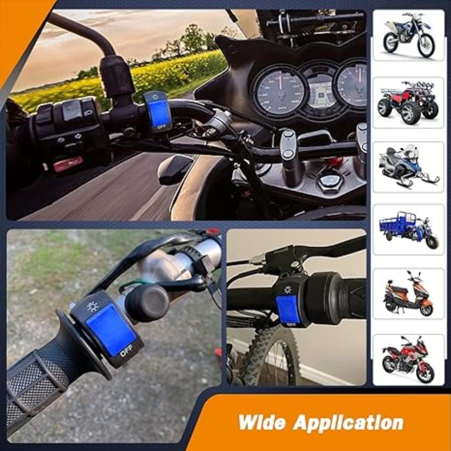 1 Piece Motorcycle Headlight Switch Handlebar Toggle Blue 1 Piece