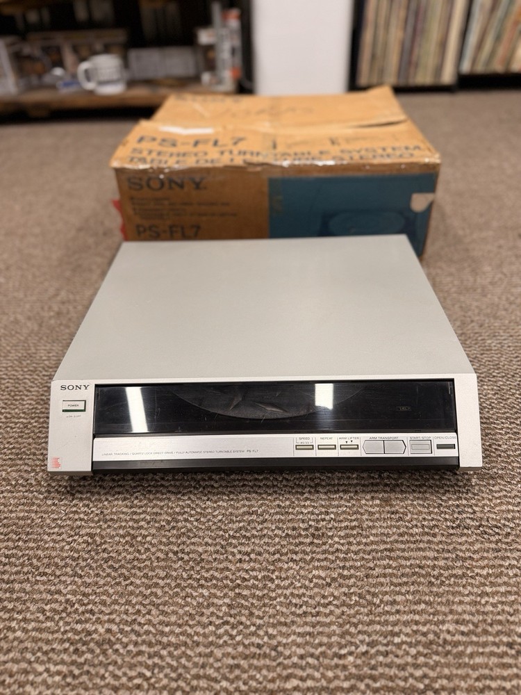 Sony PS-FL7 Front Loading Direct Drive Linear Tracking Turntable Tested Works