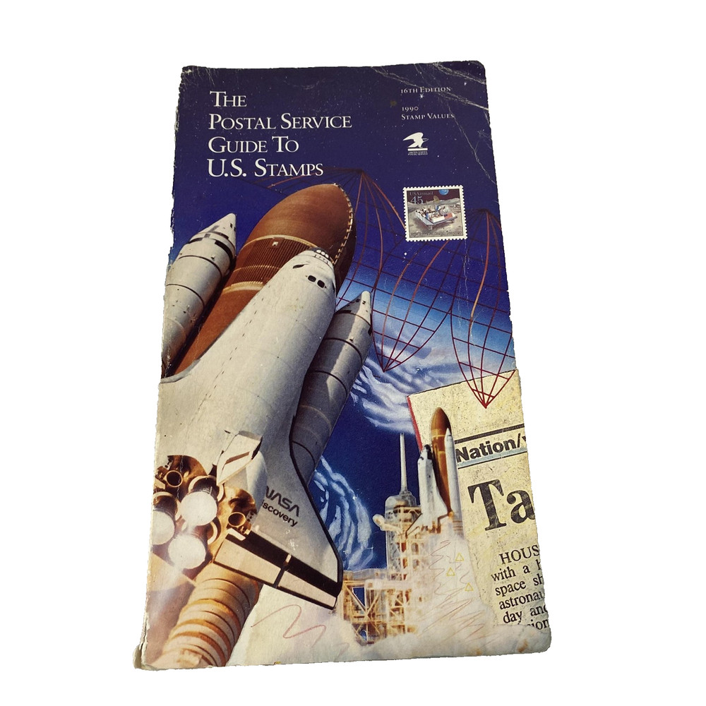 Vintage 1990 Postal Service Guide To U.S. Stamps Book USPS Scott Values USA