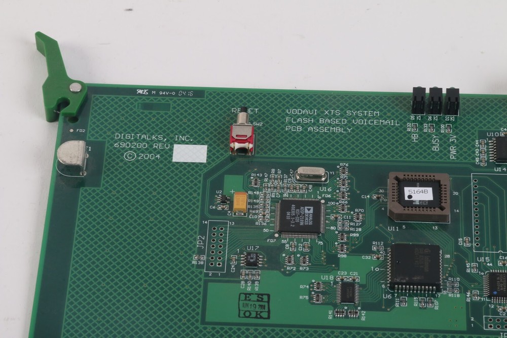 Vodavi XTS System 3038-00 Flash Based Voicemail PCB Assembly Expansion Module