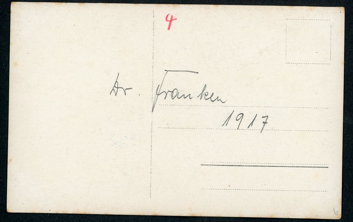 WW1 German Photo Doctor Franken Medical Unterarzt With Hunting Bird Dog 1917