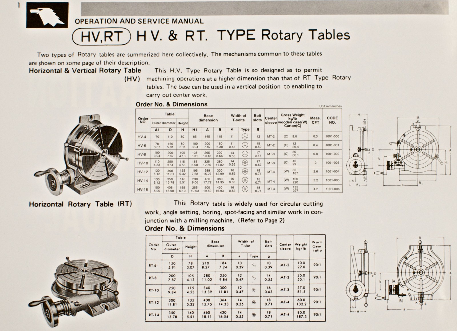 VERTEX HV-6 (4-Slot) 6" Horizontal/Vertical Rotary Table with 4-Slot Face Plate