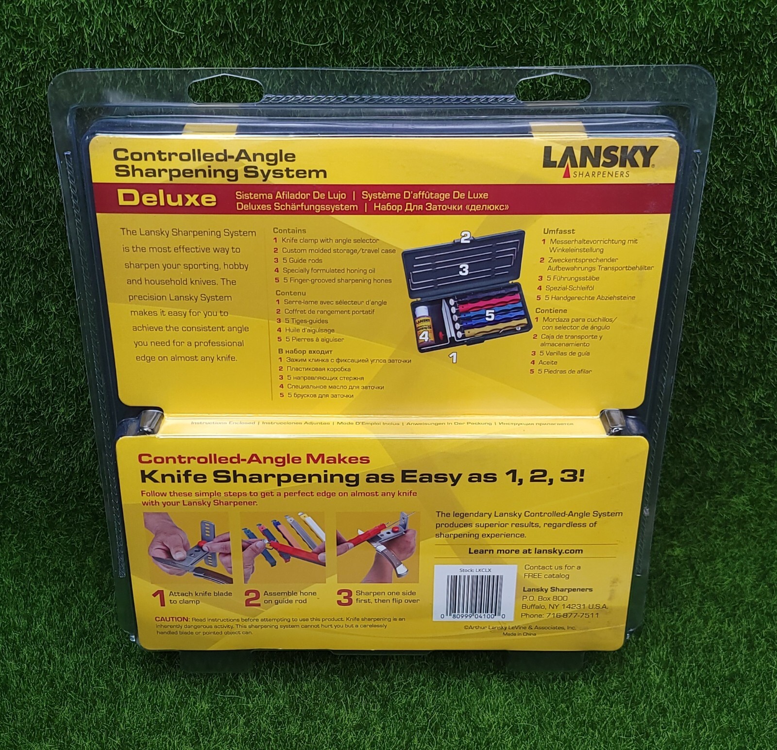 Lansky Deluxe 5-Stone Controlled-Angle Precision Knife Sharpening System - LKCLX