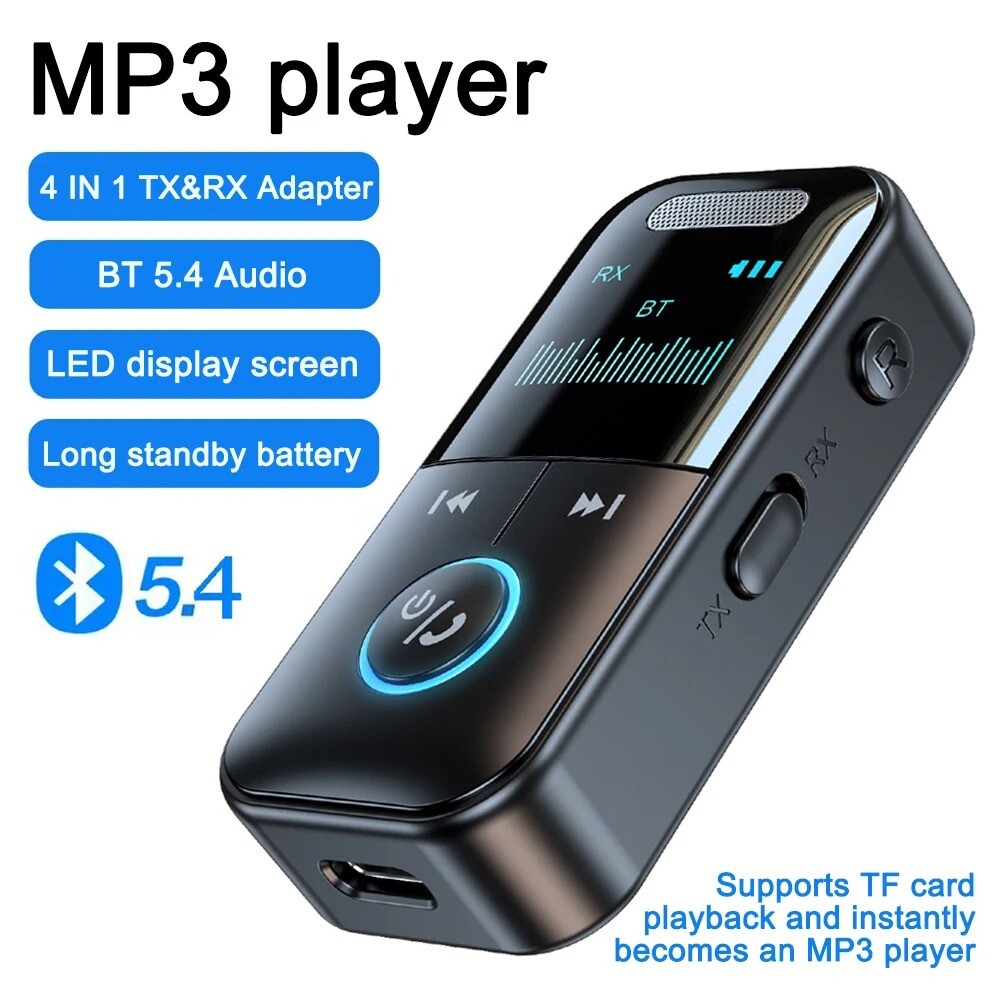4 in1 Bluetooth Audio Adapter Wireless Receiver Transmitter MP3 Player 3.5mm Aux