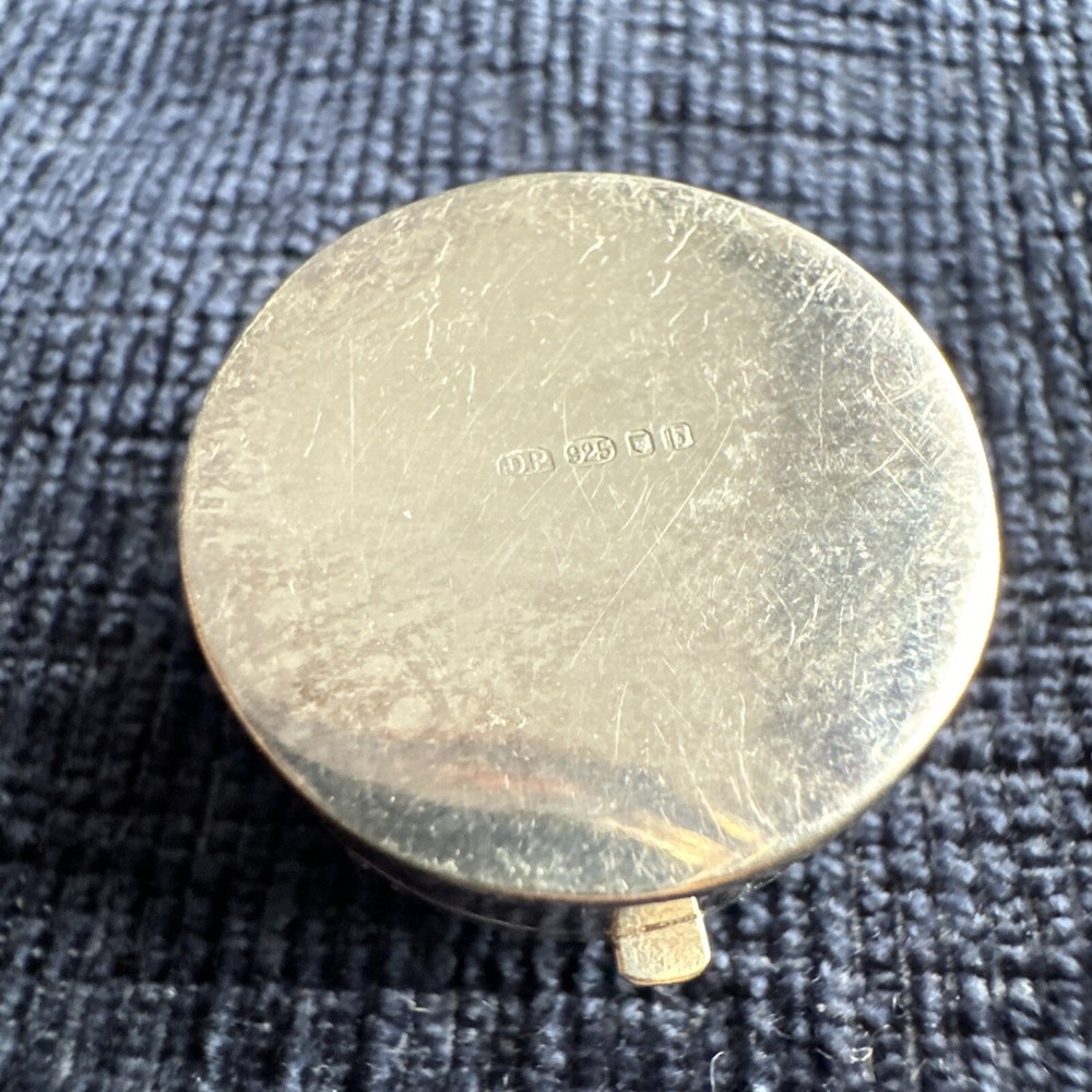 sterling silver train pill box