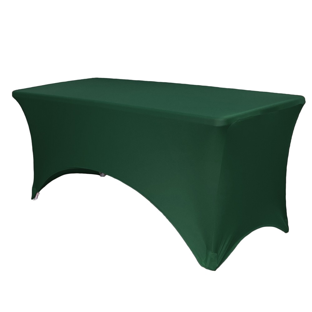6 ft Rectangular Fitted Spandex Tablecloths, Party Folding Elastic Table Covers