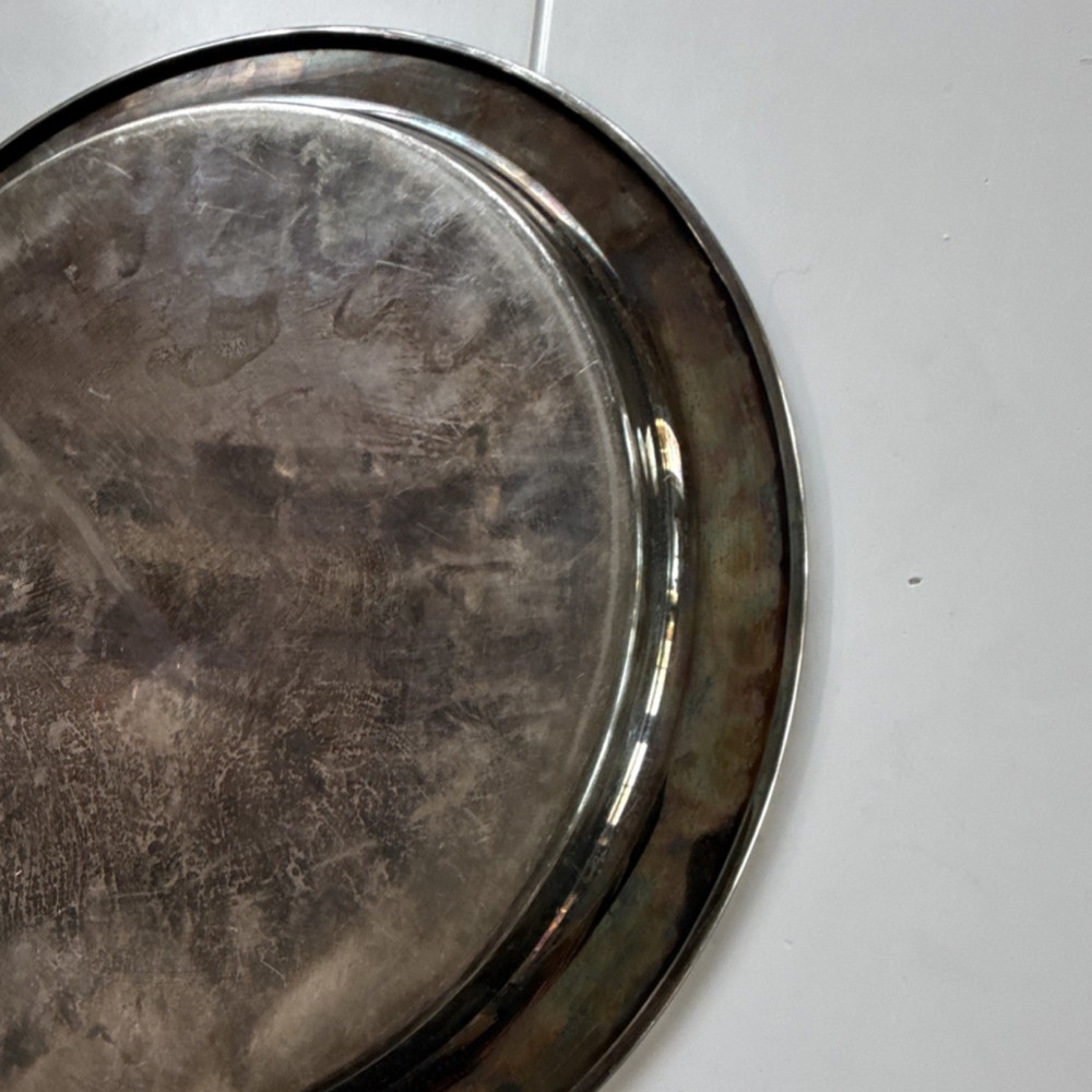 DJ Silver Plated Tray Decorative Collectible Serving Platter