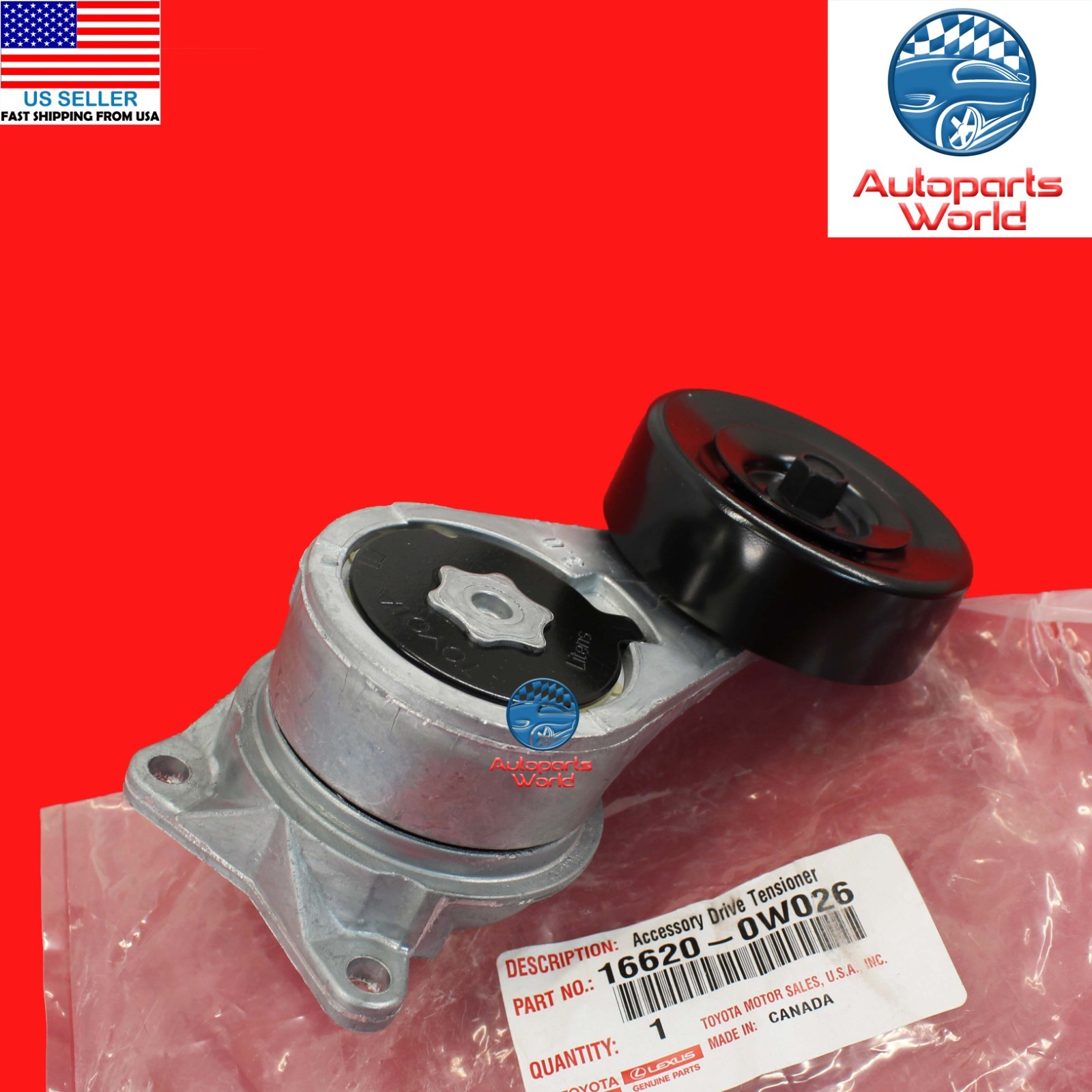 GENUINE OEM TOYOTA IS300 SC300 GS300 SUPRA SERPENTINE BELT TENSIONER 16620-0W026