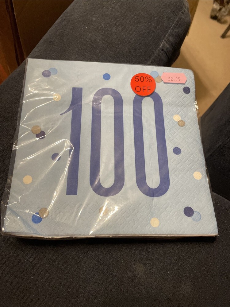 Unique 100 blue paper napkins