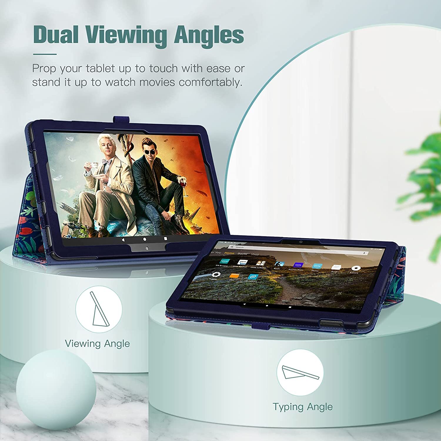 Folio Case For Amazon Fire HD 10 /HD 10 Plus 13th 2023 Tablet Slim Stand Cover