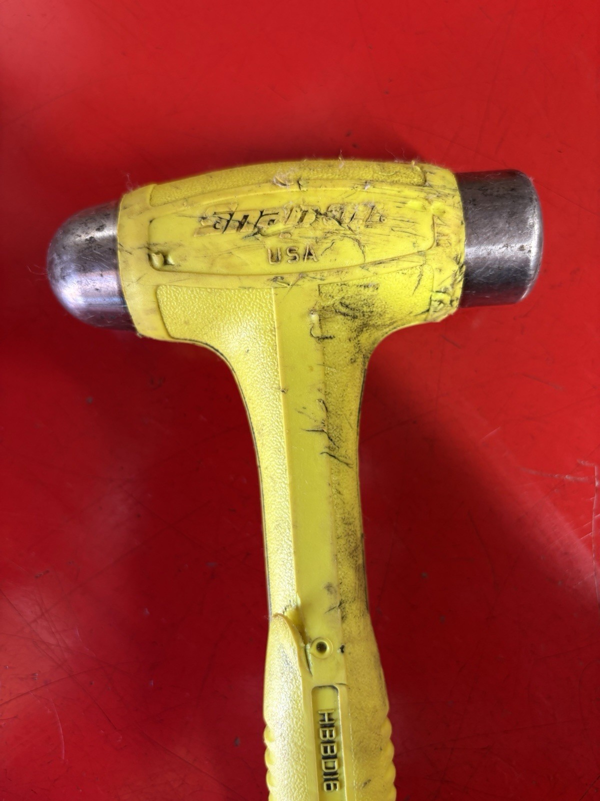 SNAP ON DEAD BLOW HAMMER HBBD16 HIVIZ Yellow