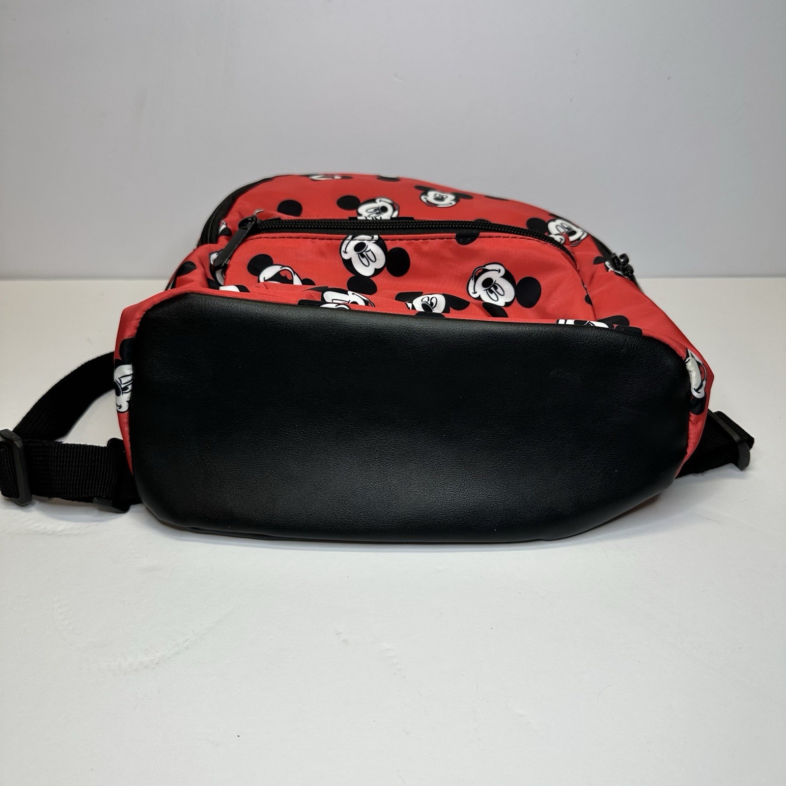 Disney Mickey Mouse All over Print Red+Black Small Backpack Bioworld 11 inch