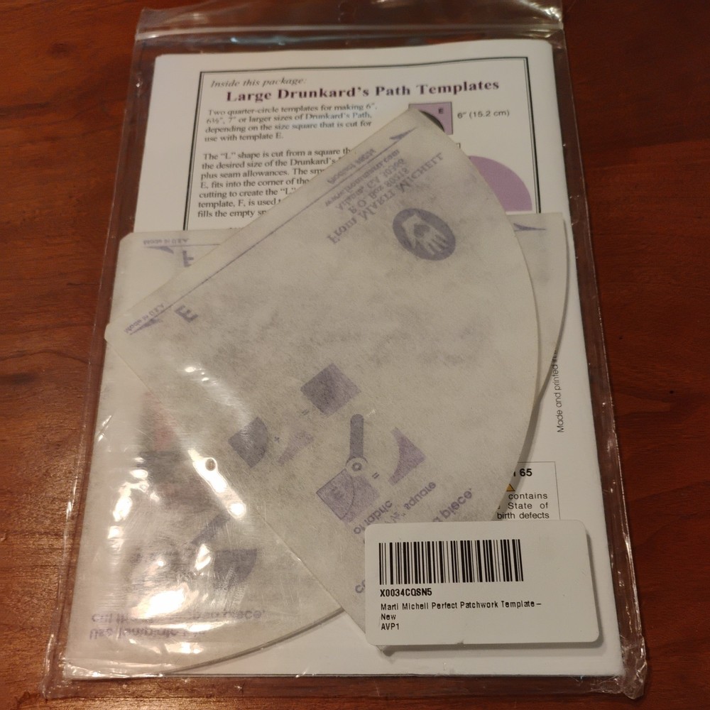 Marti Mitchell Large Drunkard's Path Set - 6" - 7" Drunkard's Path