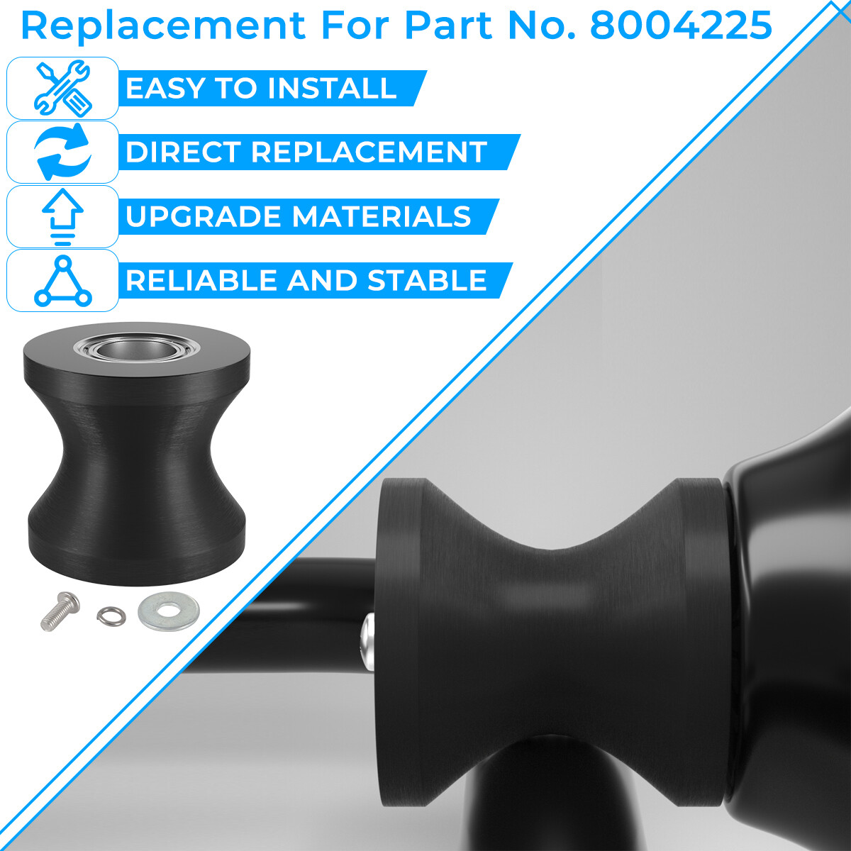 Elliptical U Groove Guide Wheel Roller For Schwinn Nautilus E430 E470 E614 E616