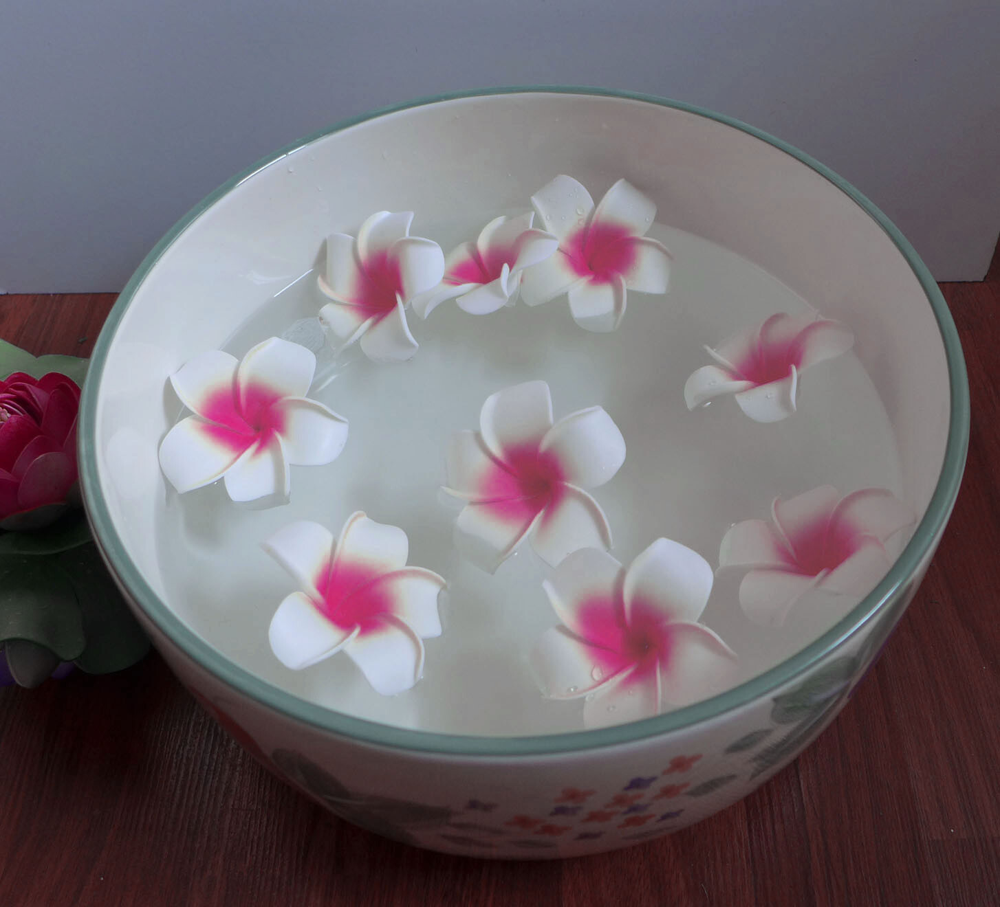 25 Pieces Artificial Foam Pink Plumeria Floating Flower Heads wedding Decoration