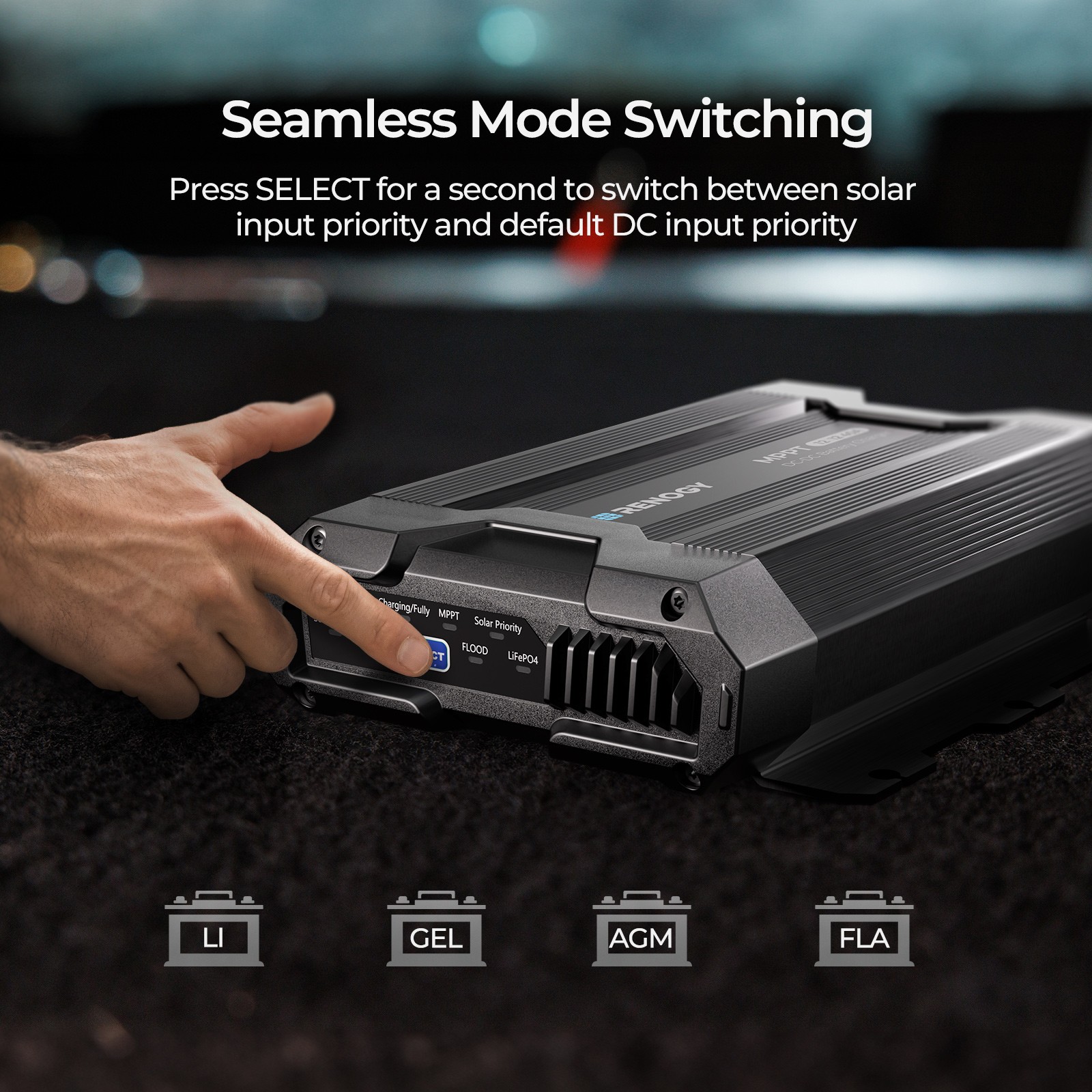 Renogy DC to DC Charger W/MPPT 12V 40A Battery Chargers For LiFePO4 Refurbished