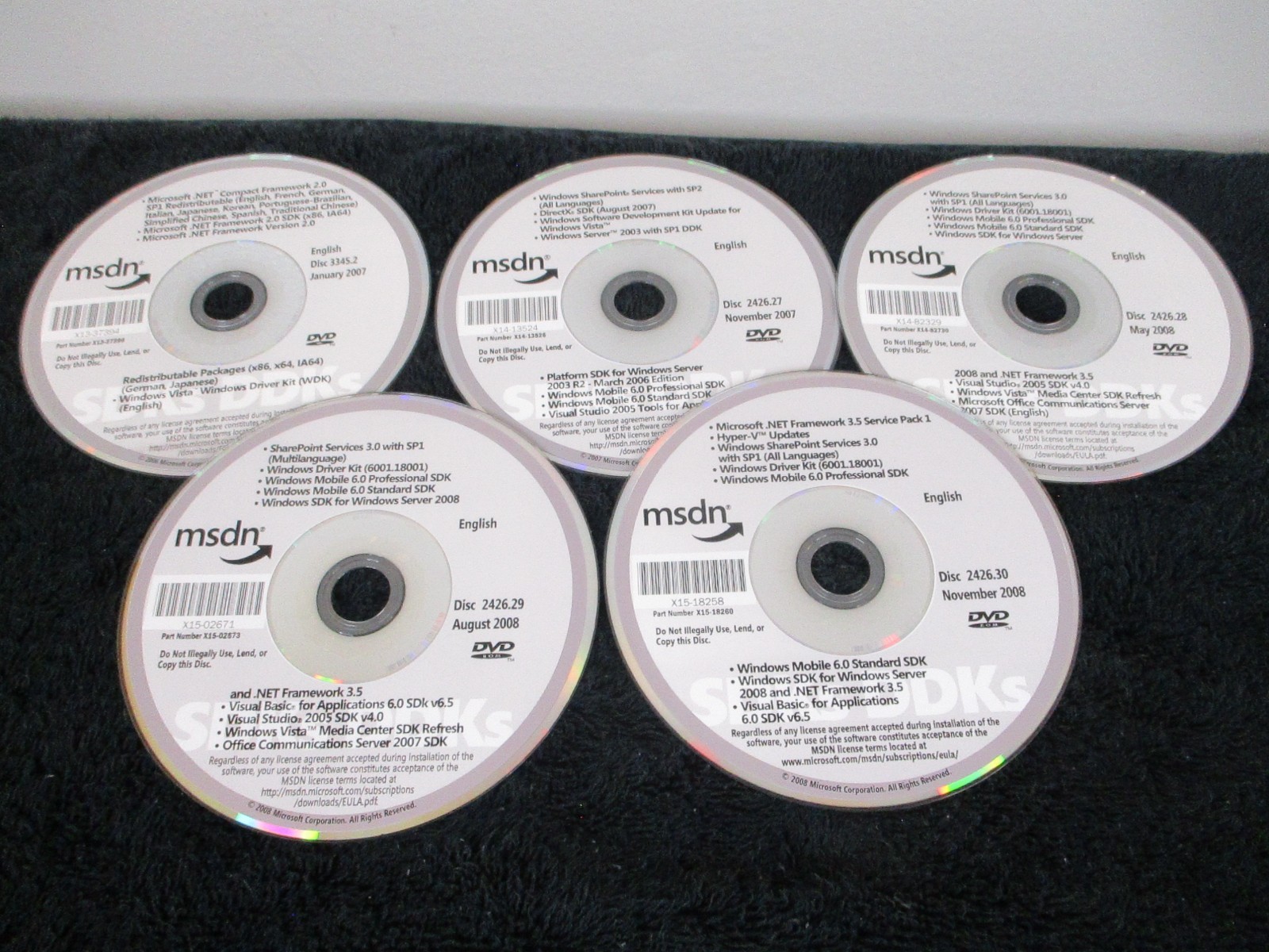 MICROSOFT MSDN Software Discs w/Storage Case Lot of 49