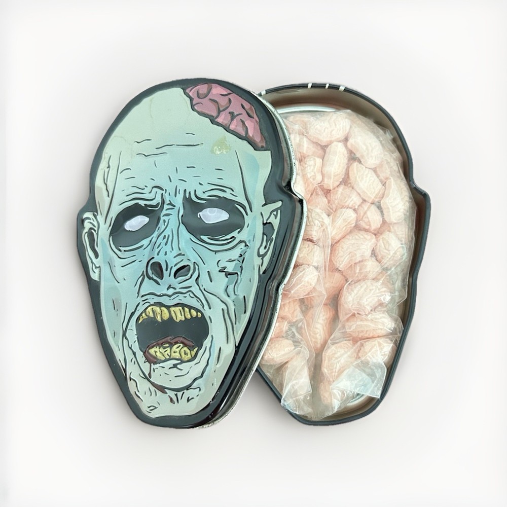 Super Rare Zombie Brain Mints in Collectable Tin 'Refleshmints'