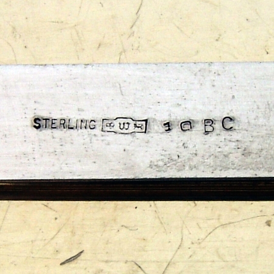 Cigarette Case Hidden Latch Watson Sterling Silver Mono JND