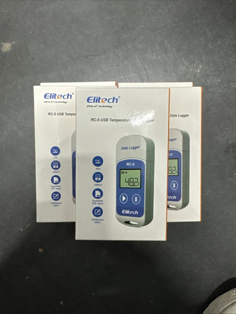 5x QTY Elitech RC-5 USB Reusable Temperature Data logger Temp Recorder