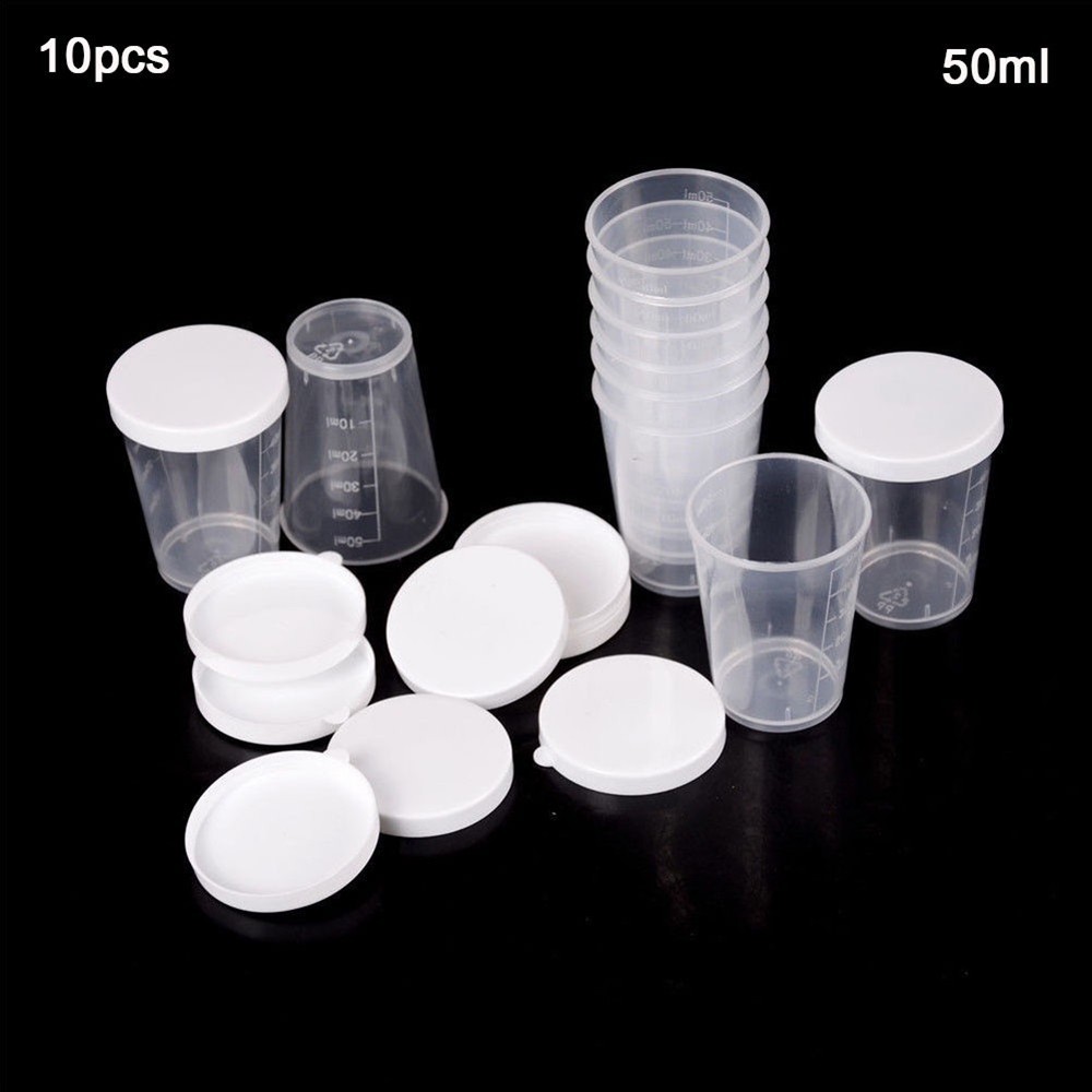 Measuring Cups Cup Transparent With White Lids Cap Container DIY Tools