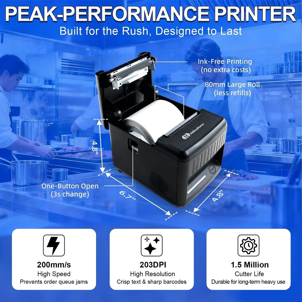 Milestone P80E Thermal Receipt Printer