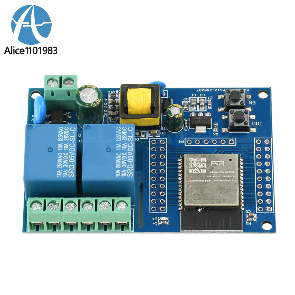 ESP32 WIFI Bluetooth 2 Channel Relay Module ESP32 Secondary Development Board