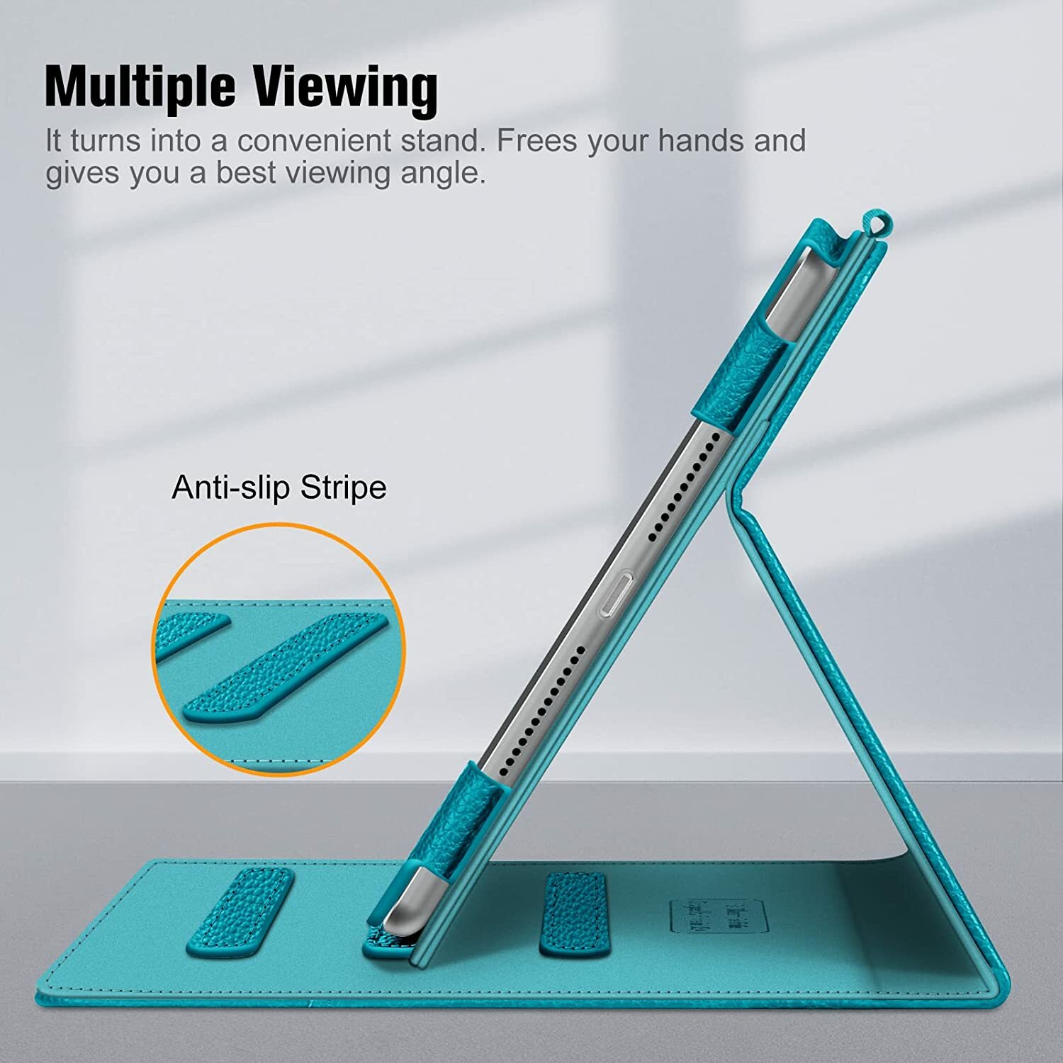 Case for iPad 9th/8th/7th Gen (2021/2020/2019) Multi-Angle Viewing Stand Cover