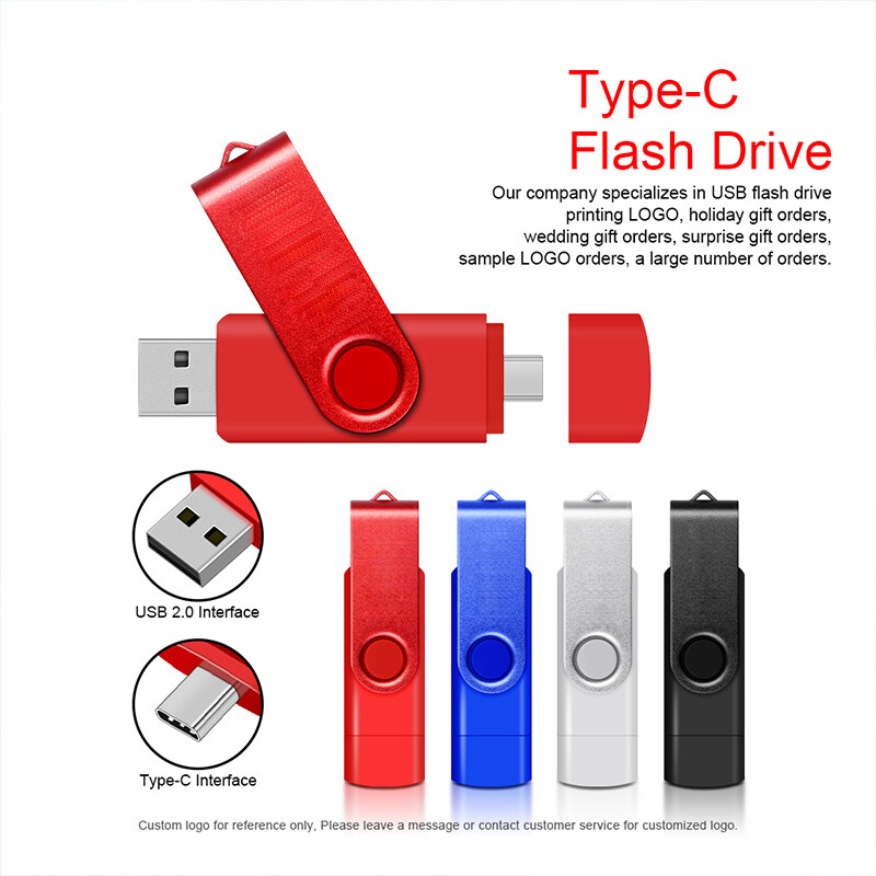External OTG Type C 1GB-512GB USB-C U Disk USB 2.0 Flash Drive Memory Pen Stick