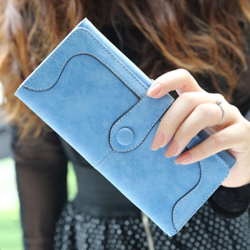 Women Soft Leather Wallet Long Clutch Pocket Credit Card Holder Purse Handbag US