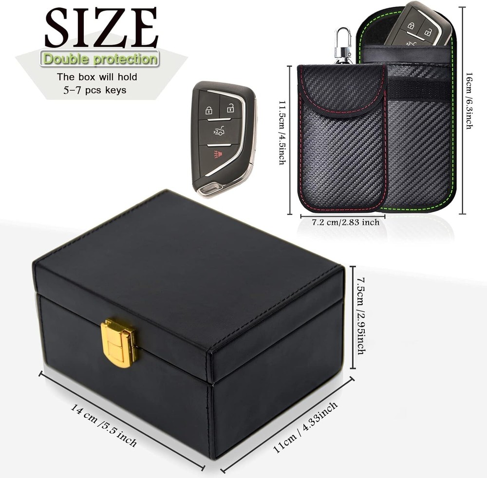 Compact 3-Piece Essential Faraday Keyholder Bundle for Keyless Entry Safety