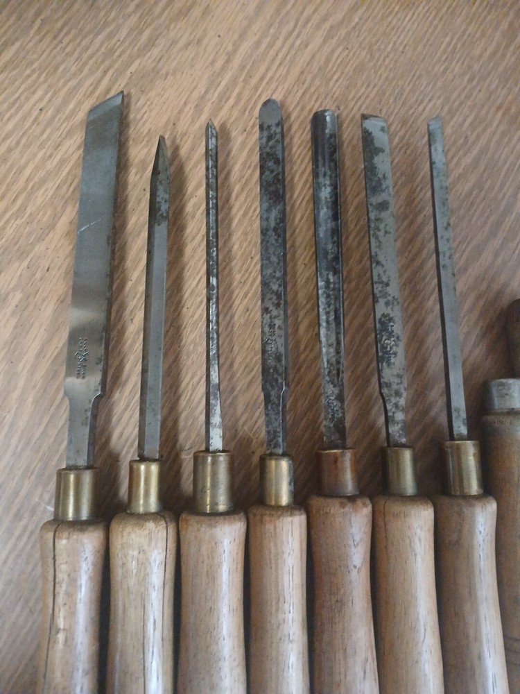 7 Buck bros. wood lathe tools