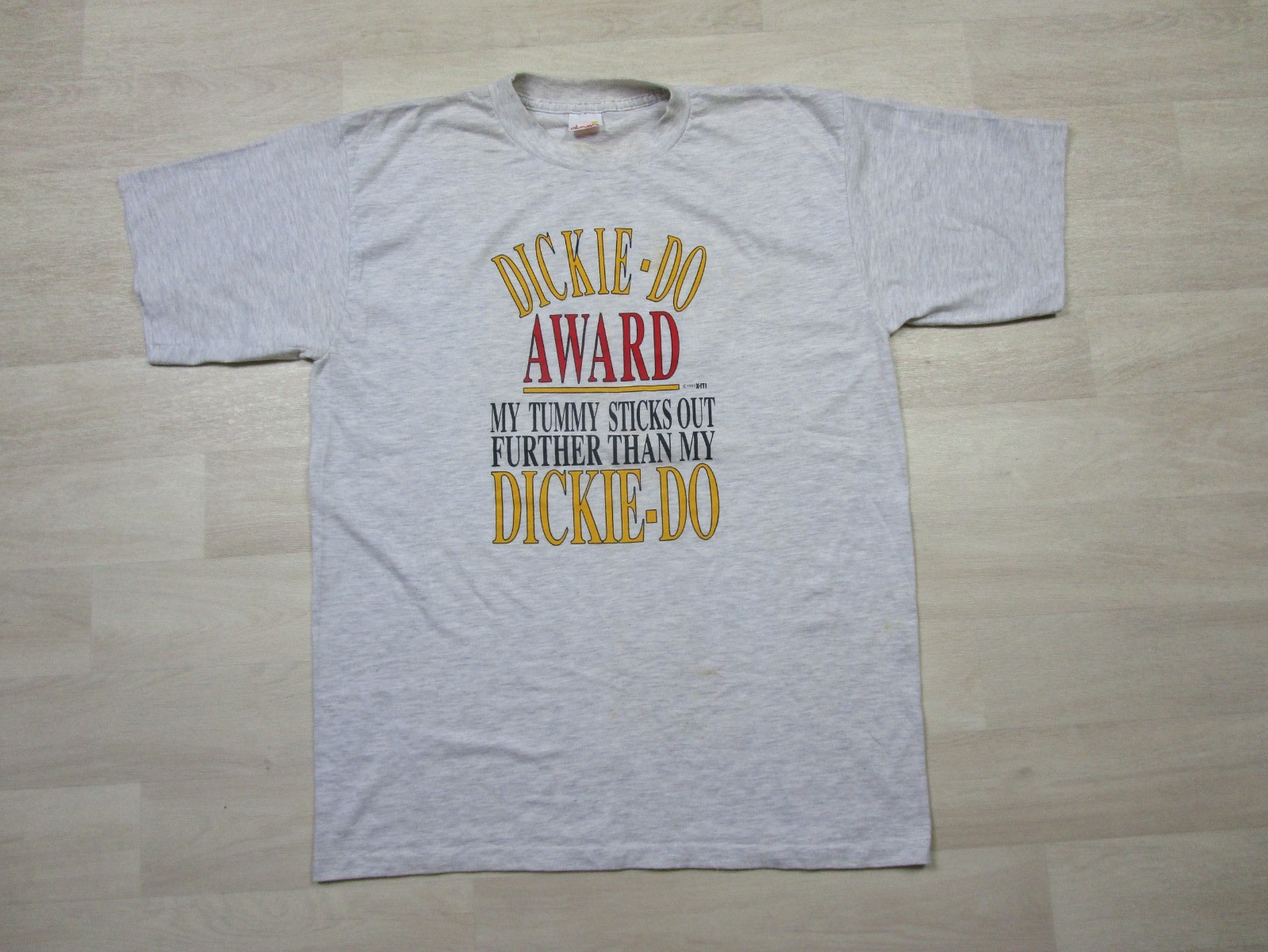Vintage Funny Joke T Shirt (XL) "Dickie-Do Award" Quote 1990s Adult Humor