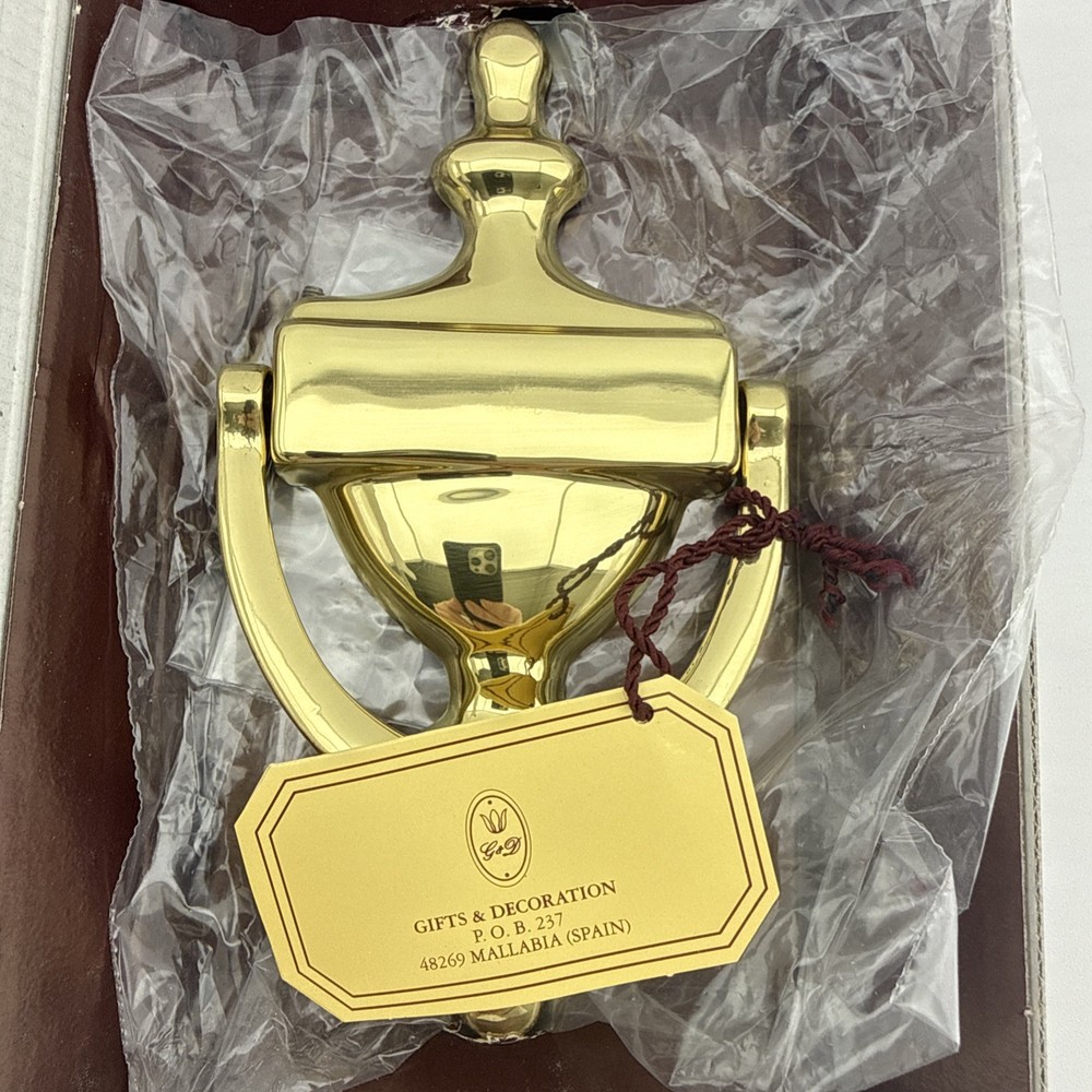 Solid Brass Spanish Door Knocker New Open Box