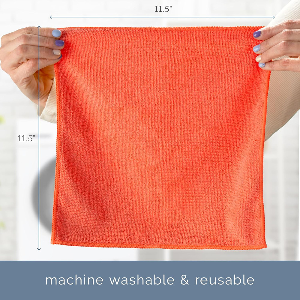 200 Pack Microfiber Cleaning Cloth, Bulk Towels for Home, Reusable Microfiber To