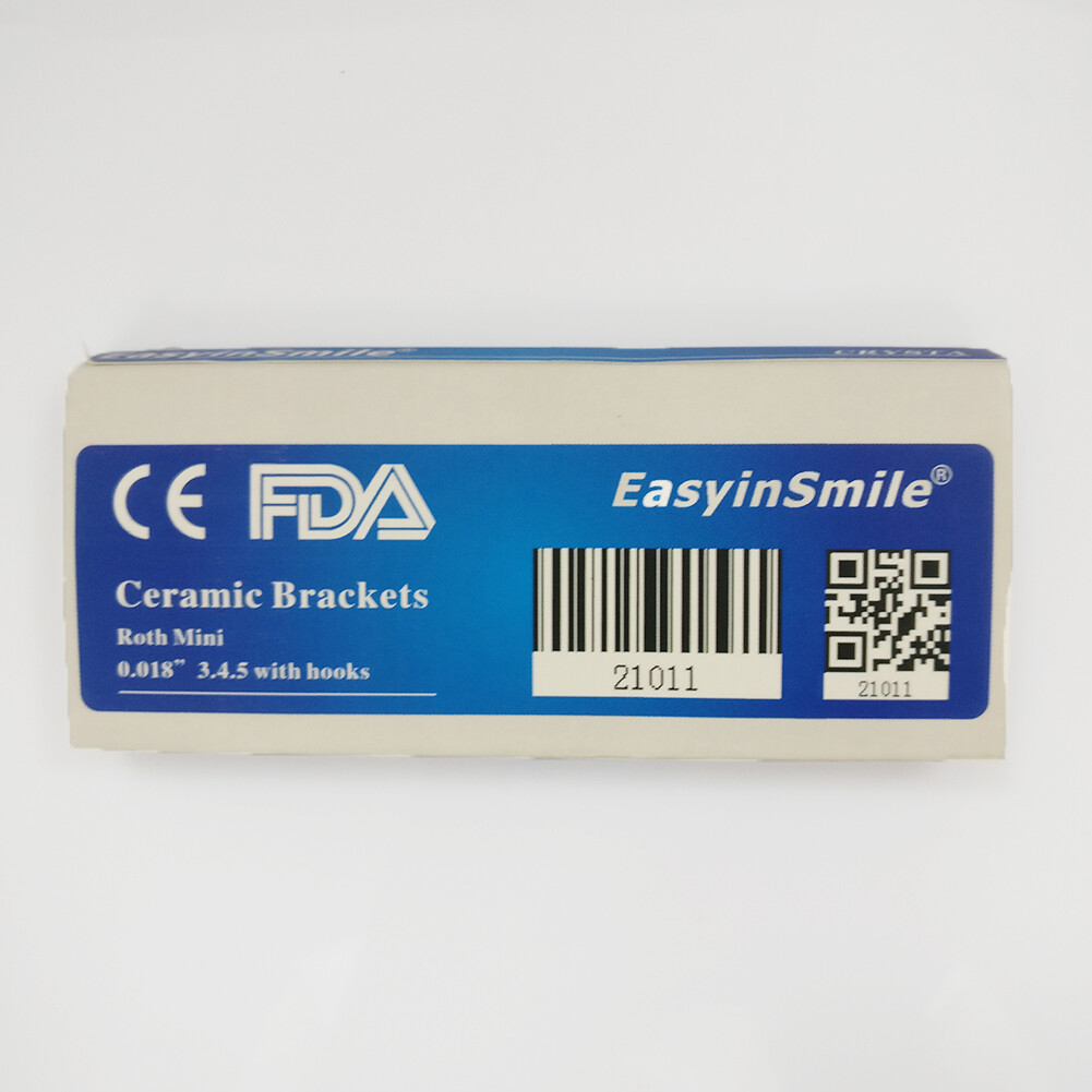 5PK Dental Ceramic Brackets Orthodontic Mini Clear Braces MBT/ROTH 022 345 Hooks
