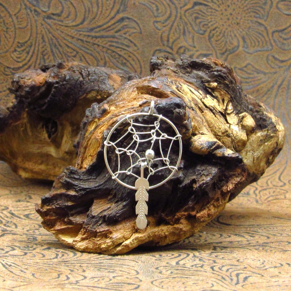 *Sterling Silver  Dream Catcher Pendant