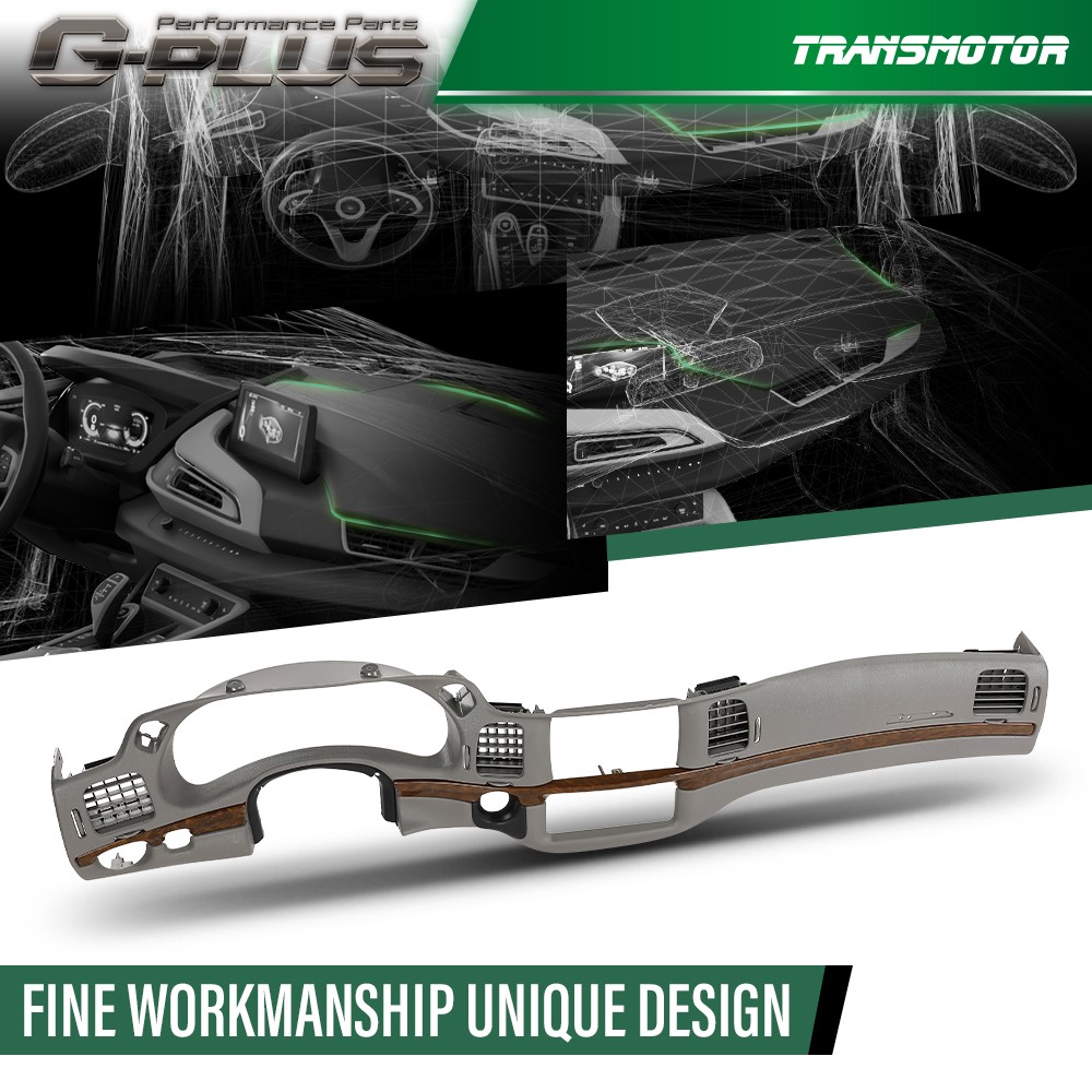 Fit For 01-05 Chevy Impala Dash Bezel Instrument Cluster Speedometer Trim Gray