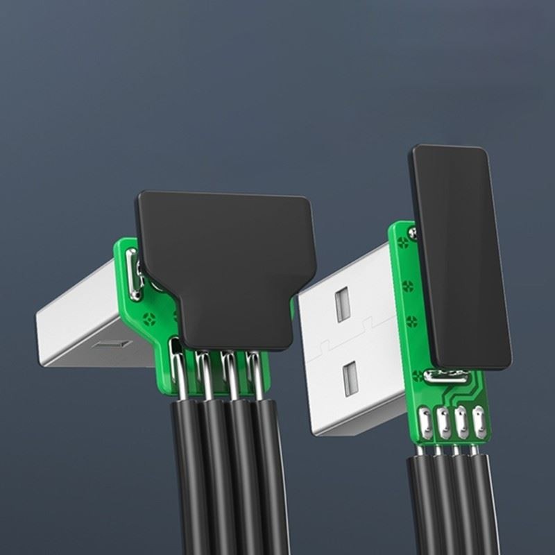 Right Angle USB 2.0 to USB 5Pin Cable Fast Charging Cable 480Mbps Transfer
