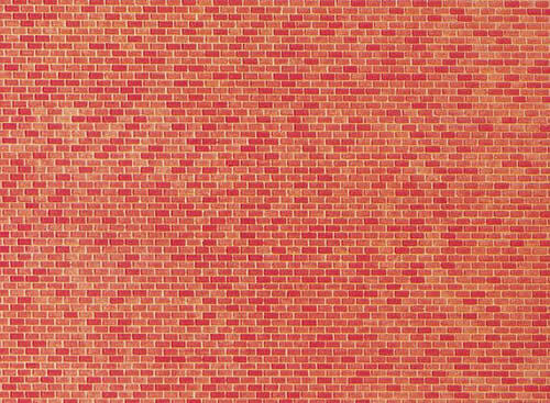 Faller 222568 N Scale Stone Sheets -- Red Brick