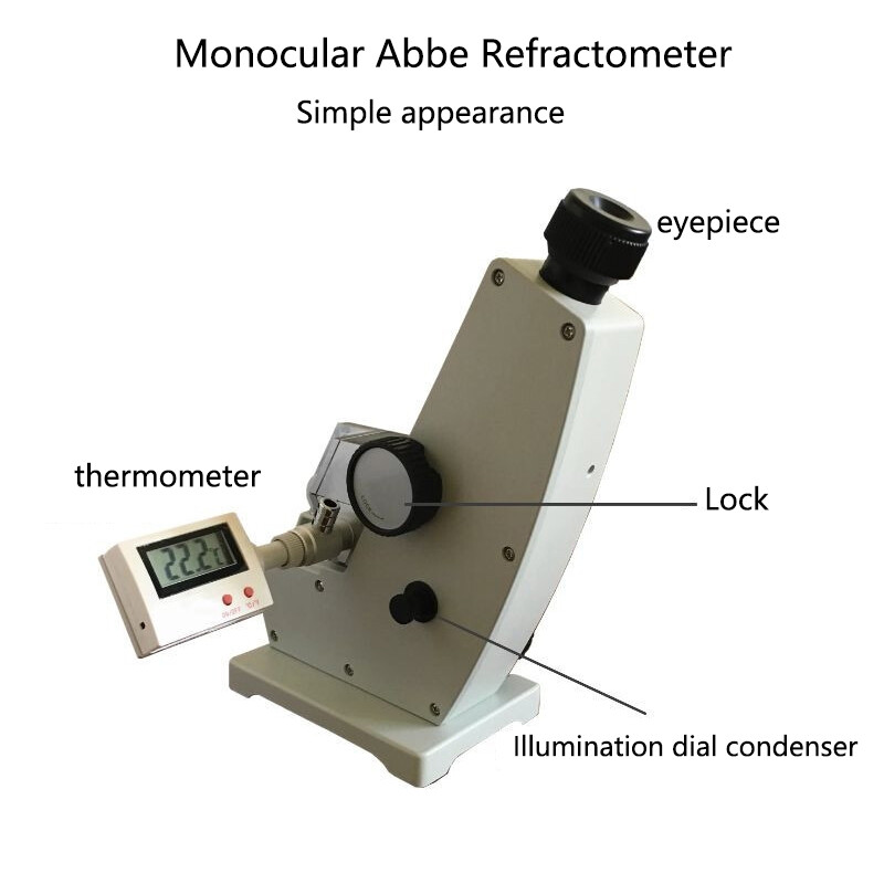 Refractometer 2WAJ Monochromatic Refractometer Digital Brix Refractometer Lab