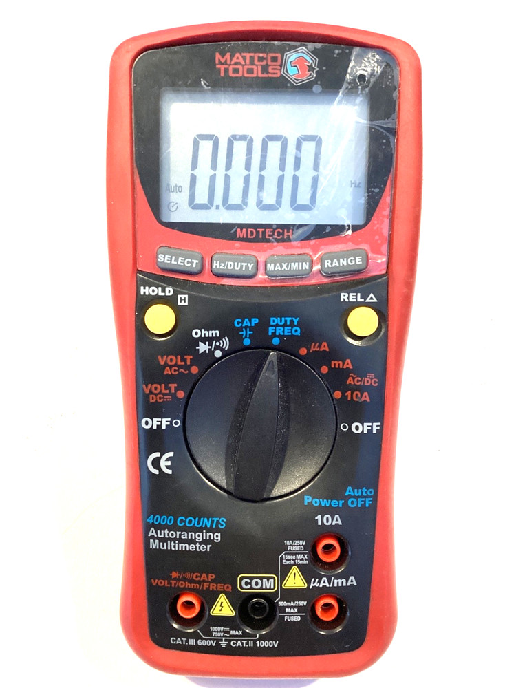 Matco Tools MDTECH Auto Ranging Digital Multi Meter Kit Leads Pouch Manual NICE