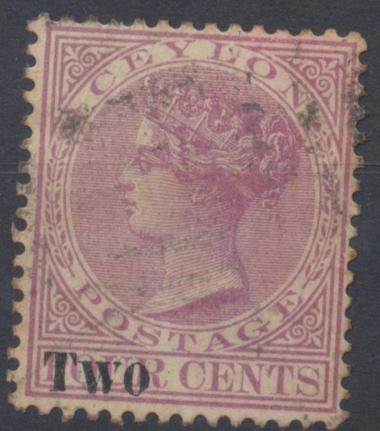 Ceylon Stamps 1888 [Two] surch incl surch of 3 x [Two] SG204; 204bv; ;205