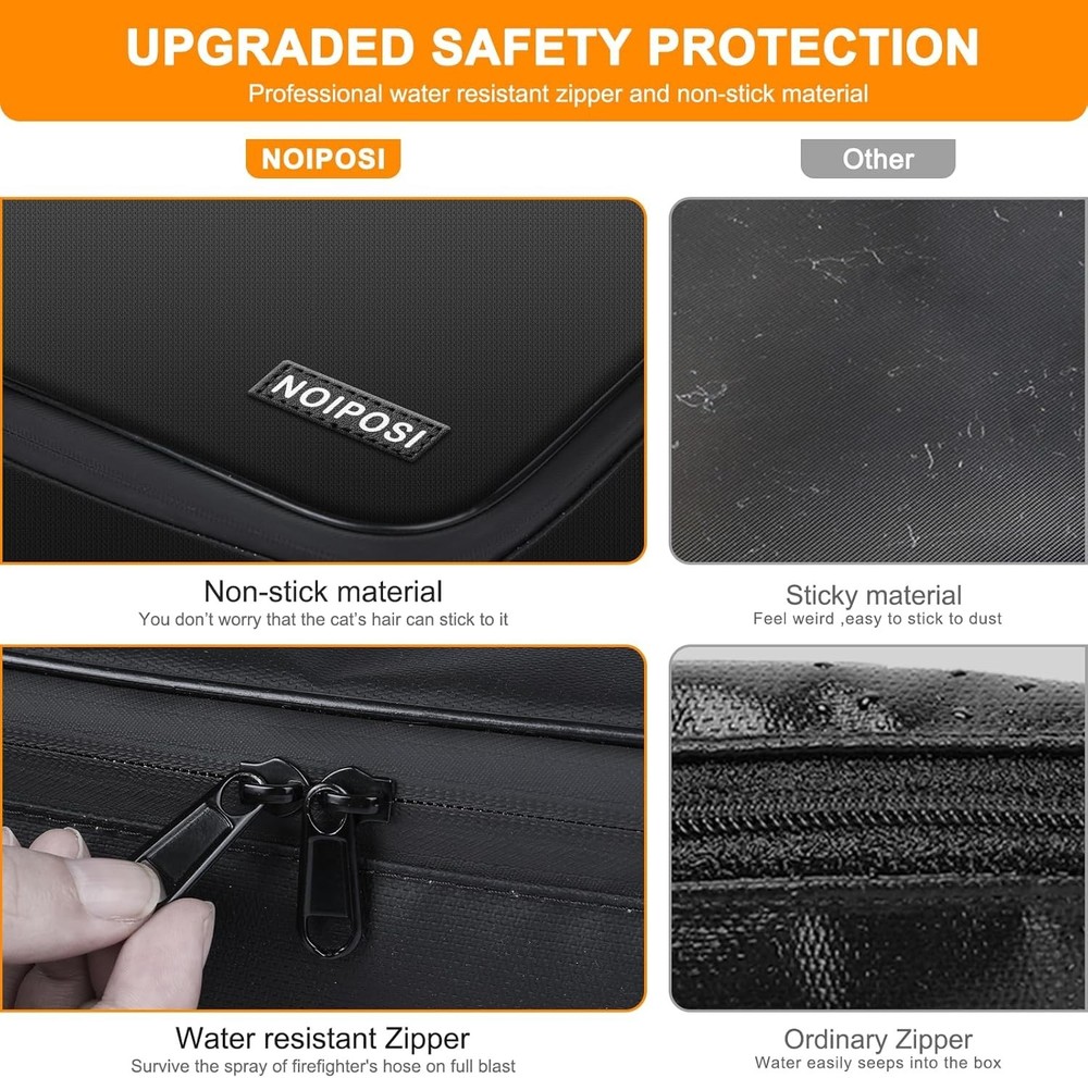 Lightweight Fireproof Document Safe - Secure Waterproof Storage Box with Lock