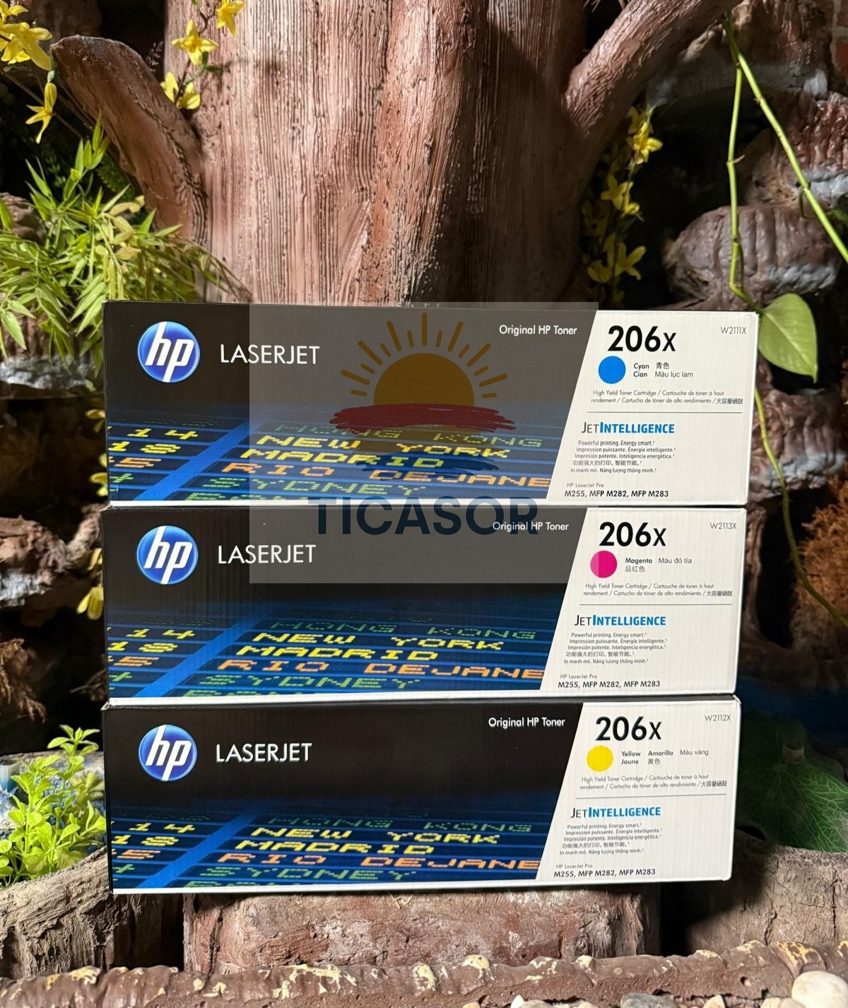 HP 206X Toner Cartridge Color 3 -Set Cyan Yellow Magenta W2111x W2112x W2113x