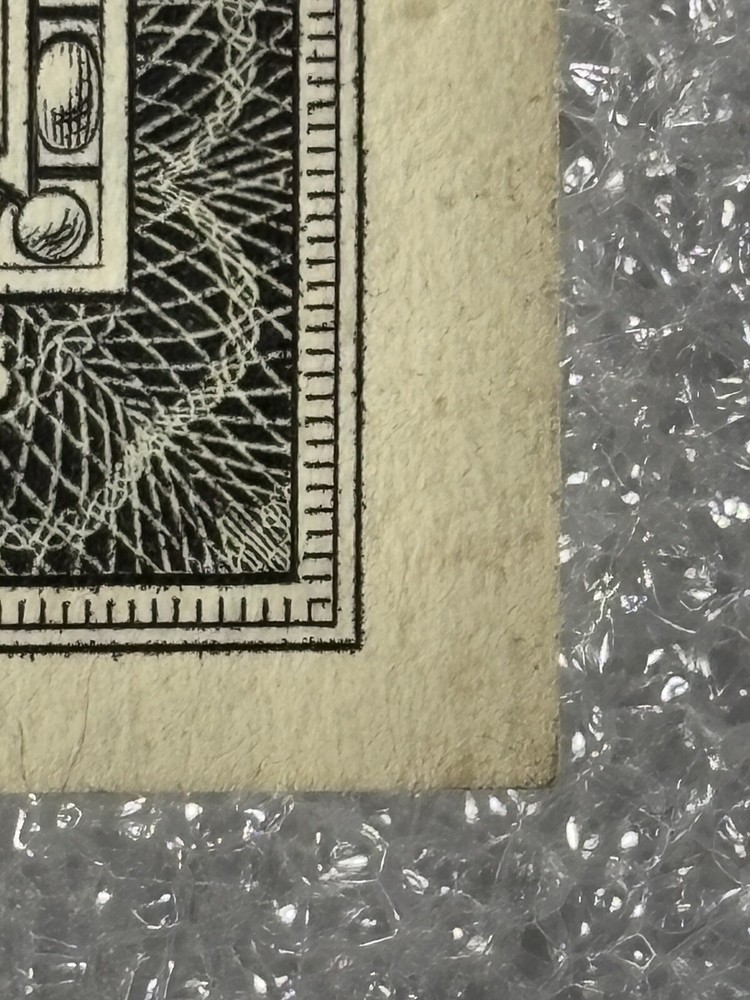 1995 Us $2 Dollar Error Note Ink Bleeds , Miscut Excellent Condition ￼