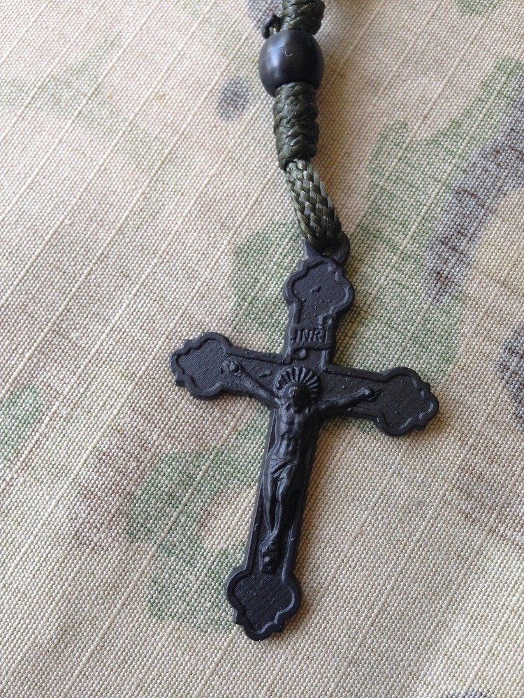 "Bellator (Warrior) Military Rosary - Black Orthodox Crucifix